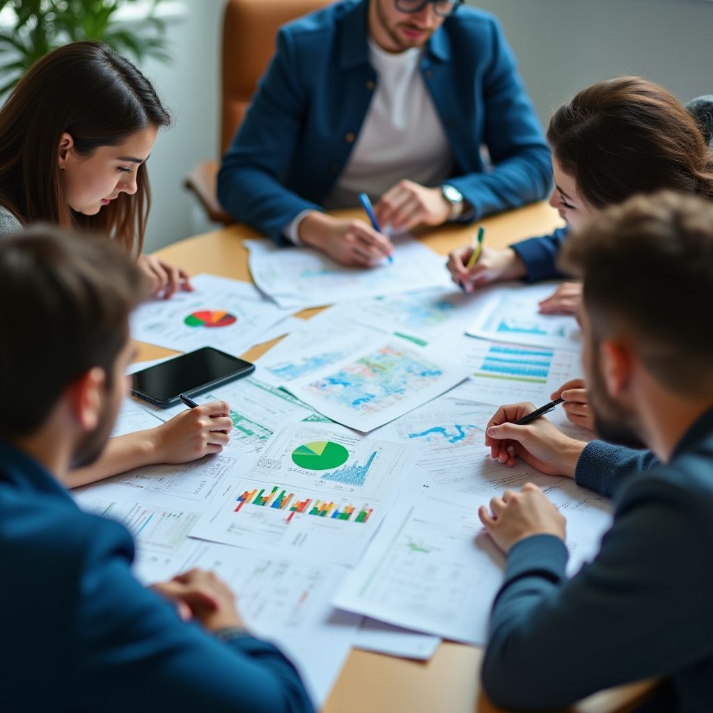 Grupo de estudio analizando mercados energéticos